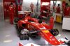 Ferrari de Fernando Alonso en el Box del Circuit de Catalunya